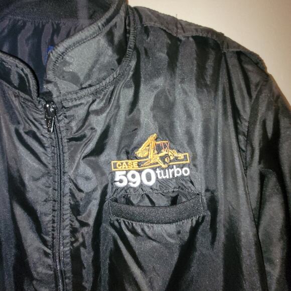 Vintage Case International 590 Turbo Jacket By Holloway Black Size L - Picture 2 of 10